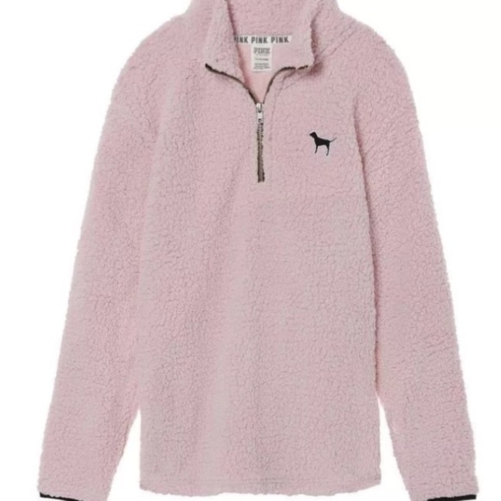 VS PINK Quarter Zip Sherpa